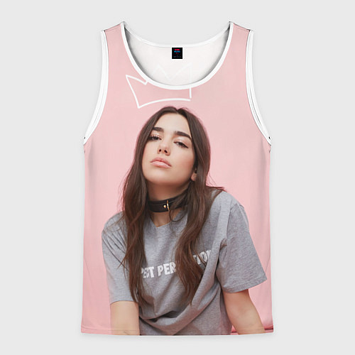 Мужская майка без рукавов Dua Lipa / 3D-Белый – фото 1