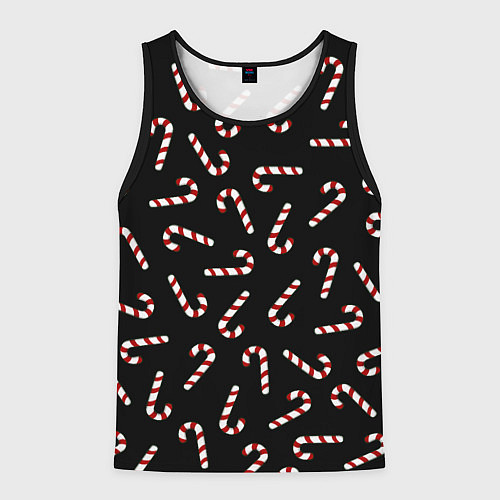 Мужская майка без рукавов Christmas Candy / 3D-Черный – фото 1