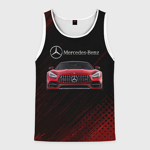 Мужская майка без рукавов Mercedes Benz AMG / 3D-Белый – фото 1