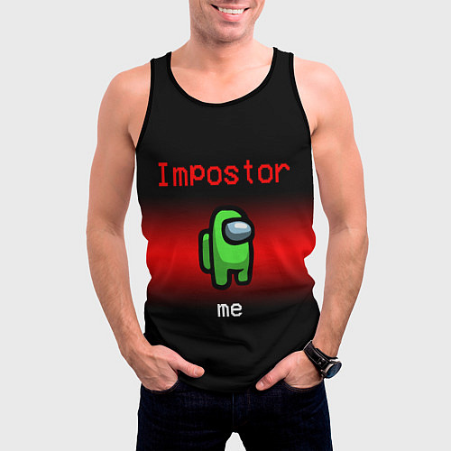 Мужская майка без рукавов AMONG US / 3D-Черный – фото 3