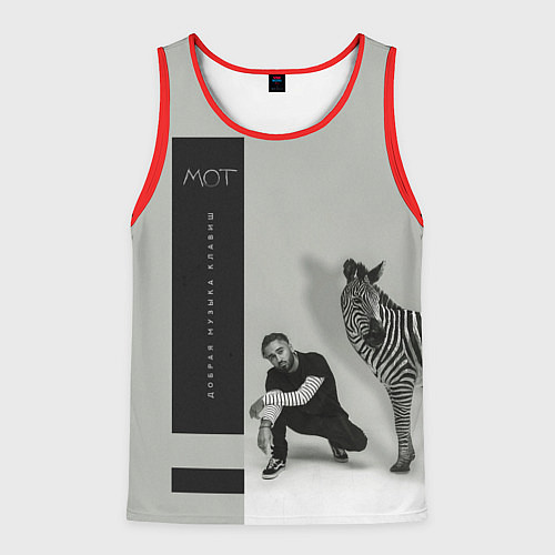 Мужская майка без рукавов МОТ / 3D-Красный – фото 1