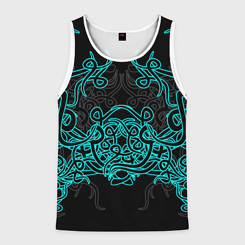 Мужская майка без рукавов Узоры магия / 3D-Белый – фото 1