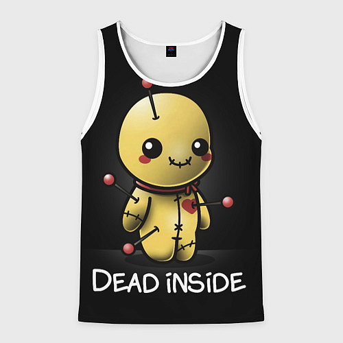 Мужская майка без рукавов DEAD INSIDE / 3D-Белый – фото 1