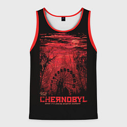 Майка-безрукавка мужская Чернобыль, цвет: 3D-красный