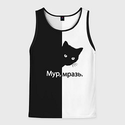 Майка-безрукавка мужская Черный кот, цвет: 3D-черный
