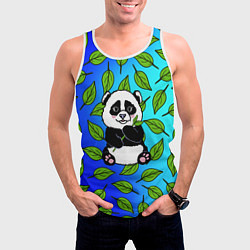 Майка-безрукавка мужская Панда, цвет: 3D-белый — фото 2