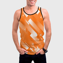 Майка-безрукавка мужская Оранжевый градиент, цвет: 3D-черный — фото 2