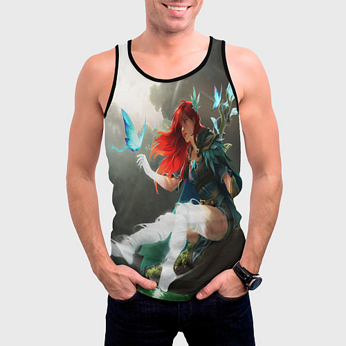 Мужская майка без рукавов Windranger Dota / 3D-Черный – фото 3