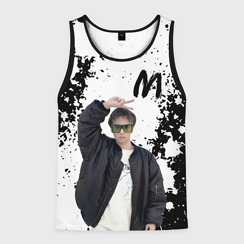 Мужская майка без рукавов СЛАВА МАРЛОУ / 3D-Черный – фото 1
