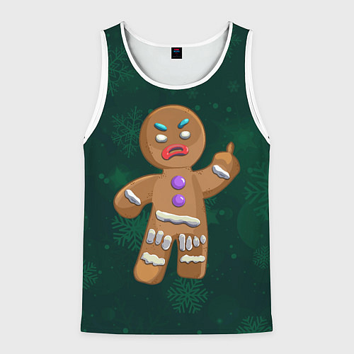 Мужская майка без рукавов Пряник / 3D-Белый – фото 1