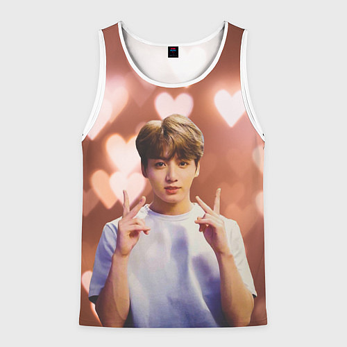 Мужская майка без рукавов JUNGKOOK BTS / 3D-Белый – фото 1