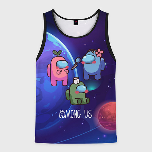 Мужская майка без рукавов Among Us Space / 3D-Черный – фото 1