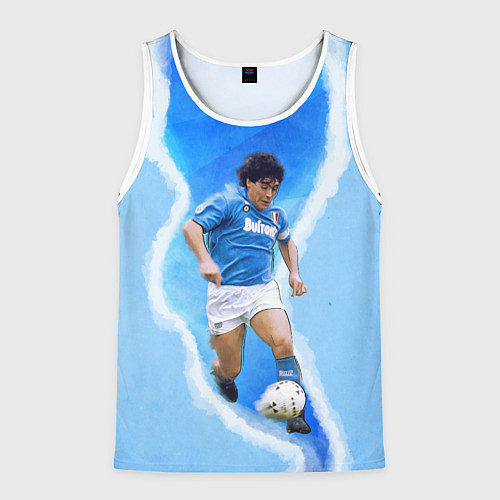 Мужская майка без рукавов Диего Армандо / 3D-Белый – фото 1