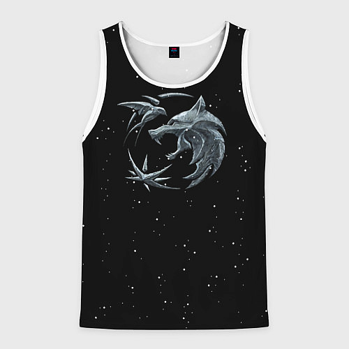 Мужская майка без рукавов Ведьмак Зима / 3D-Белый – фото 1
