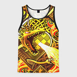 Майка-безрукавка мужская CS GO DRAGON LORE, цвет: 3D-черный