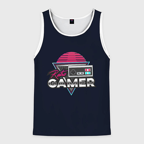 Мужская майка без рукавов Retro Gamer / 3D-Белый – фото 1