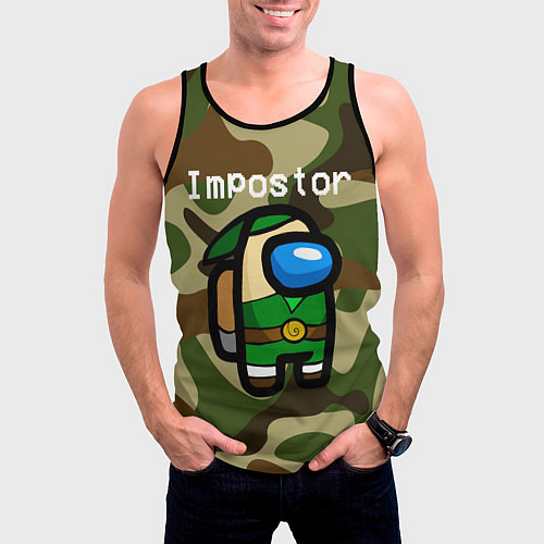 Мужская майка без рукавов Hero be sus / 3D-Черный – фото 3