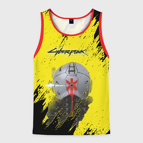 Мужская майка без рукавов Cyberpunk 2077 / 3D-Красный – фото 1