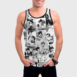 Майка-безрукавка мужская Haikyu, цвет: 3D-черный — фото 2