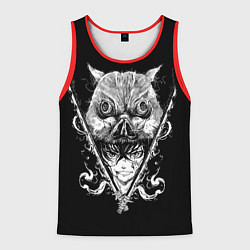 Майка-безрукавка мужская Клинок рассекающий демонов Ино, цвет: 3D-красный