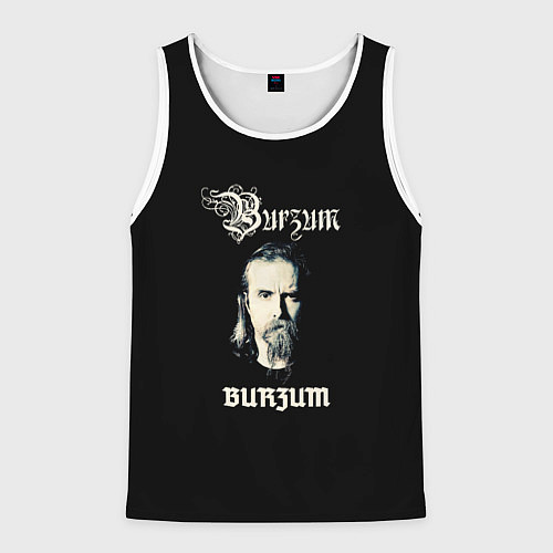 Мужская майка без рукавов Burzum / 3D-Белый – фото 1