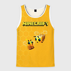 Майка-безрукавка мужская Minecraft, цвет: 3D-белый