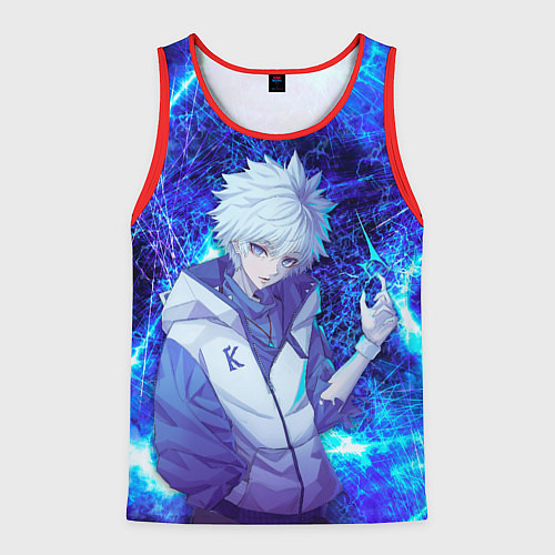 Мужская майка без рукавов Киллуа Золдик / 3D-Красный – фото 1