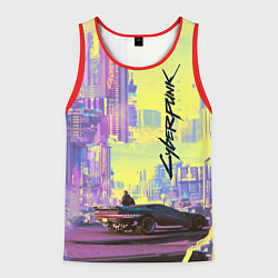Майка-безрукавка мужская Cyberpunk 2077, цвет: 3D-красный