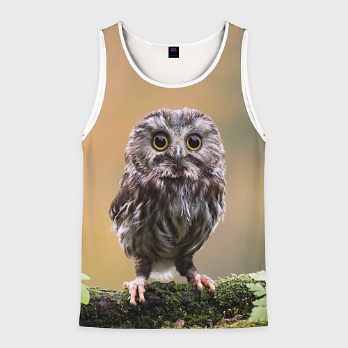 Мужская майка без рукавов СОВЕНОК / 3D-Белый – фото 1