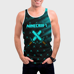 Майка-безрукавка мужская Minecraft, цвет: 3D-белый — фото 2