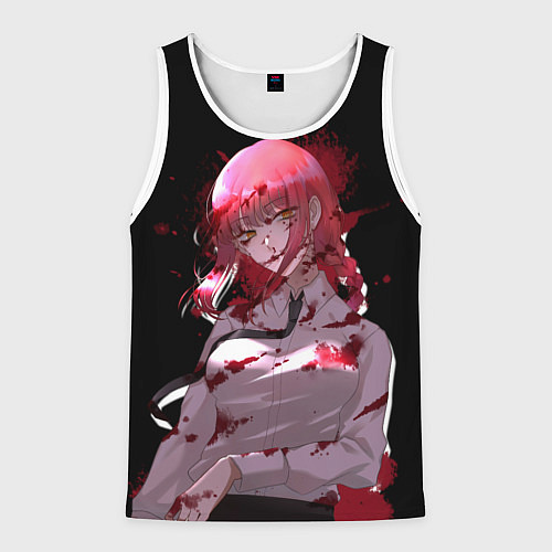 Мужская майка без рукавов Makima Chainsaw Man / 3D-Белый – фото 1
