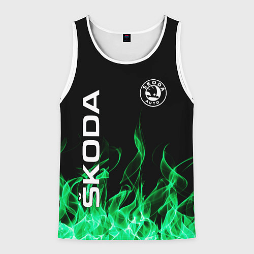 Мужская майка без рукавов SKODA / 3D-Белый – фото 1