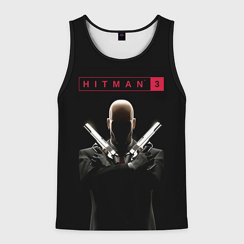 Мужская майка без рукавов Hitman III / 3D-Черный – фото 1