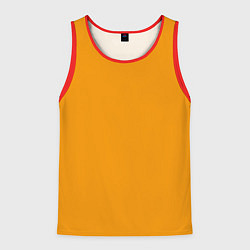 Майка-безрукавка мужская Цвет Шафран без рисунка, цвет: 3D-красный