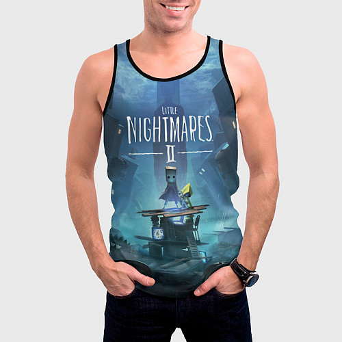 Мужская майка без рукавов Little Nightmares 2 / 3D-Черный – фото 3
