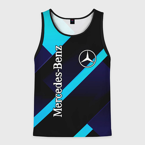 Мужская майка без рукавов Mercedes Benz / 3D-Черный – фото 1