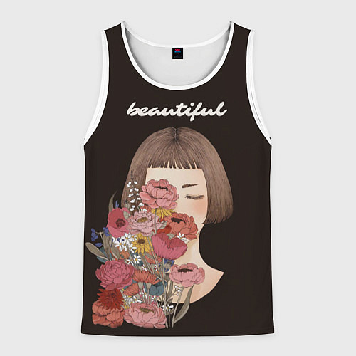 Мужская майка без рукавов Beautiful / 3D-Белый – фото 1