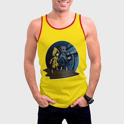 Майка-безрукавка мужская Little nightmares 2 Yelow, цвет: 3D-красный — фото 2