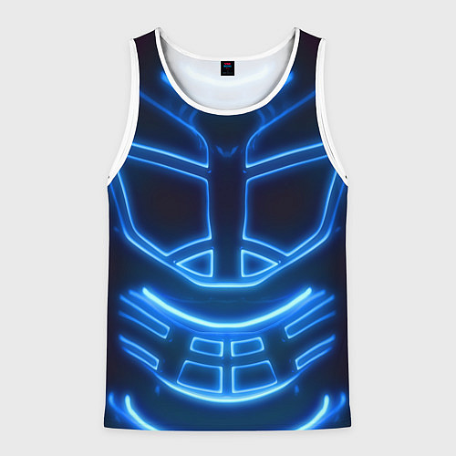 Мужская майка без рукавов Неоновая броня Neon Armor / 3D-Белый – фото 1