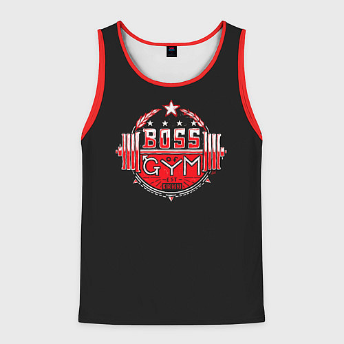Мужская майка без рукавов Босс этой качалки / 3D-Красный – фото 1