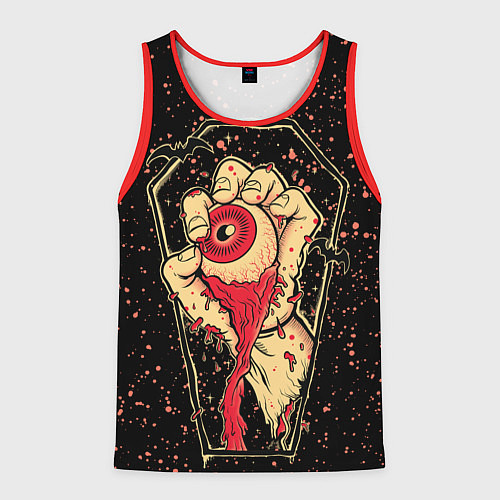 Мужская майка без рукавов Вырванный Глаз / 3D-Красный – фото 1