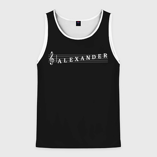 Мужская майка без рукавов Alexander / 3D-Белый – фото 1