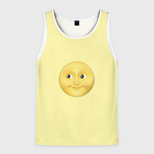 Мужская майка без рукавов Светлая луна / 3D-Белый – фото 1