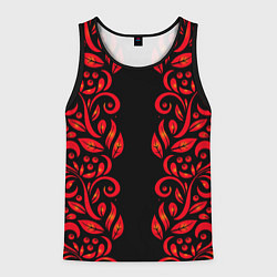 Майка-безрукавка мужская ХОХЛОМА, цвет: 3D-черный