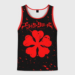 Майка-безрукавка мужская ЧЕРНЫЙ КЛЕВЕР АНИМЕ,, цвет: 3D-красный