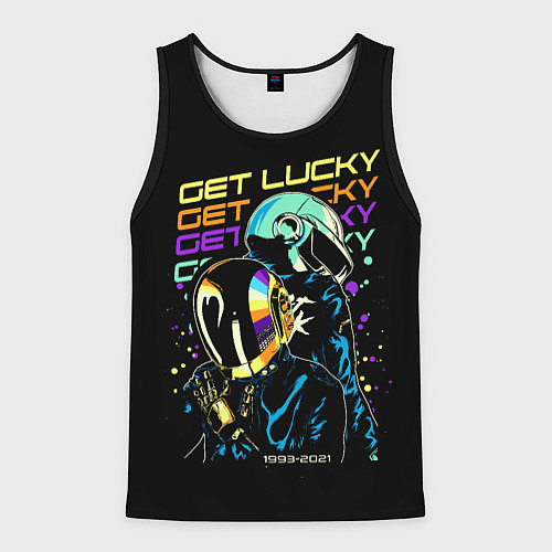 Мужская майка без рукавов DAFT PUNK / 3D-Черный – фото 1