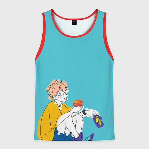 Мужская майка без рукавов Итадори Магическая битва / 3D-Красный – фото 1