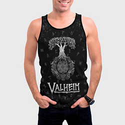 Майка-безрукавка мужская Valheim Руны Иггдрасиль, цвет: 3D-черный — фото 2