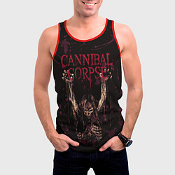 Майка-безрукавка мужская Cannibal Corpse Skeleton, цвет: 3D-красный — фото 2