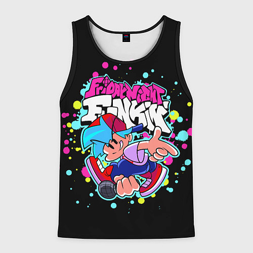 Мужская майка без рукавов Friday Night Funkin / 3D-Черный – фото 1
